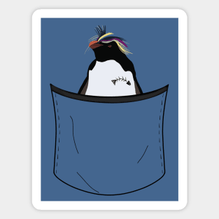 Cool Punk Penguin Pocket Design Magnet